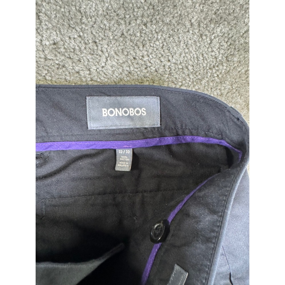 Bonobos Tuesday Slim Fit Chinos Mens 32x30 Navy Blue Cotton Pants - Picture 3 of 8
